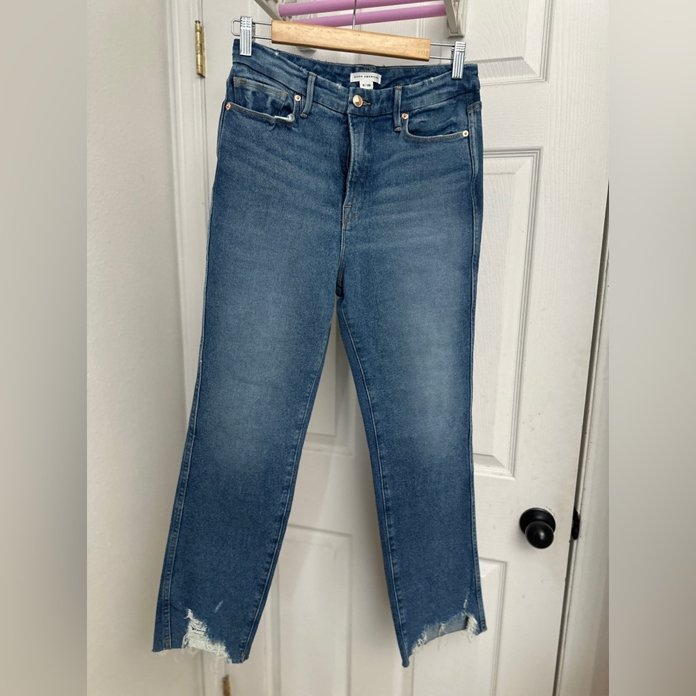 Good American good curve straight leg jeans